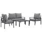 CorLiving Eden 4-Piece Patio Conversation Set in Grey, , large