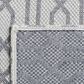 Safavieh Martha Stewart Cotton 2" x 8" Silver and Grey Runner, , large