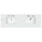 James Martin Vanities Bristol 72" Double Bathroom Vanity in Bright White with 3 cm Carrara White Marble Top and Rectangular Sinks, , large