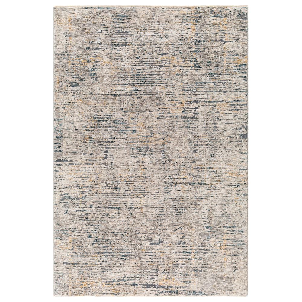 Surya Cardiff CDF-2301 Light Gray, Charcoal, Light Beige, Tan and Dark Blue 9" x 12"2" Area Rug, , large