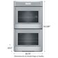 Thermador 30" Masterpiece Double Wall Oven w/ Right Side Opening Door - Stainless Steel, , large