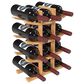 HOMLUX Modern Lattice 12-Bottle Bamboo Countertop Wine Rack in Brown, , large