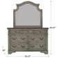 Ashley Lodenbay 7 Drawer Dresser with Mirror in Antiqued Gray and Walnut Brown, , large