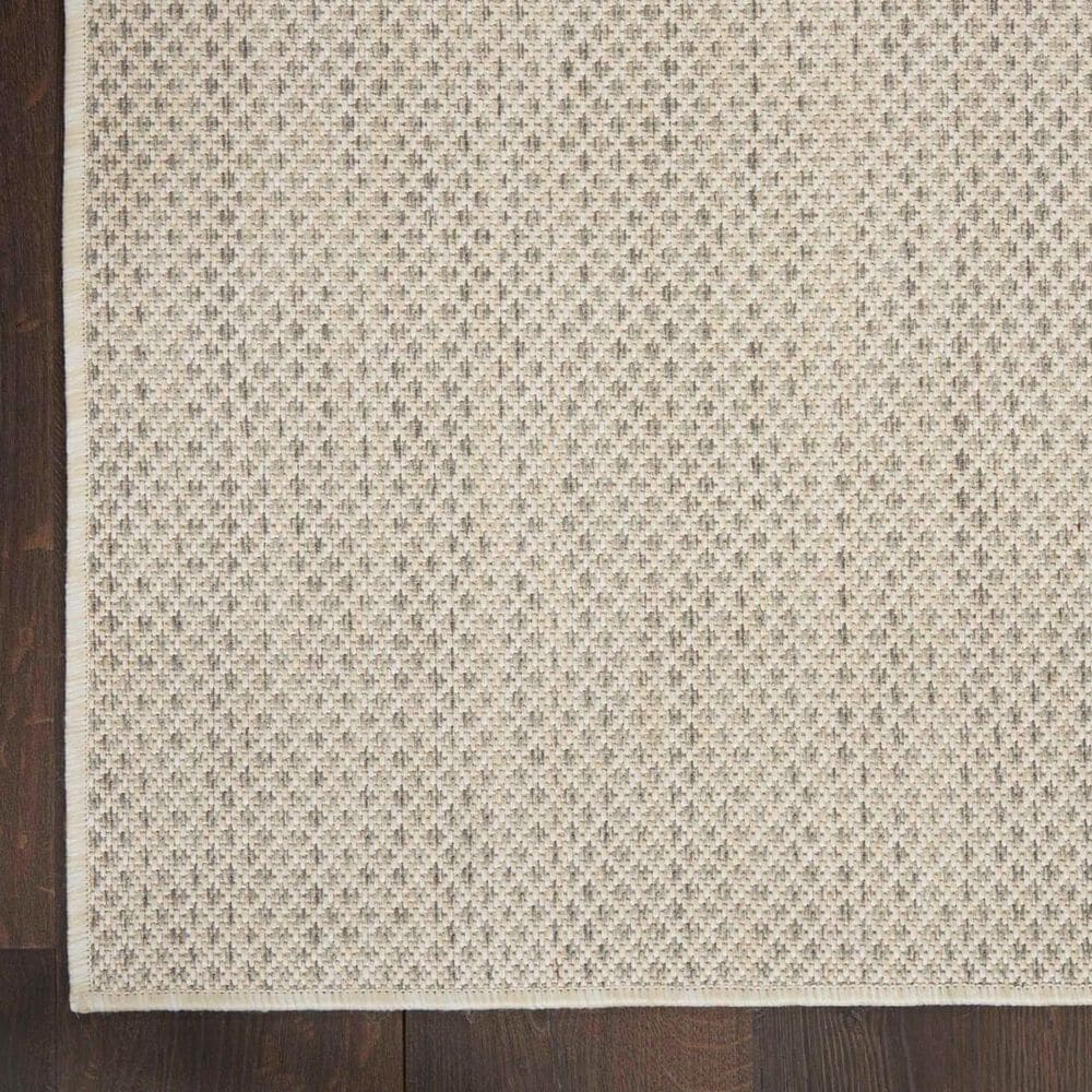 Nourison Courtyard Ivory and Silver 8&#39; x 10&#39; Indoor/Outdoor Area Rug, , large
