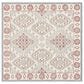 Safavieh Micro-Loop 5" Square Ivory and Red Area Rug, , large