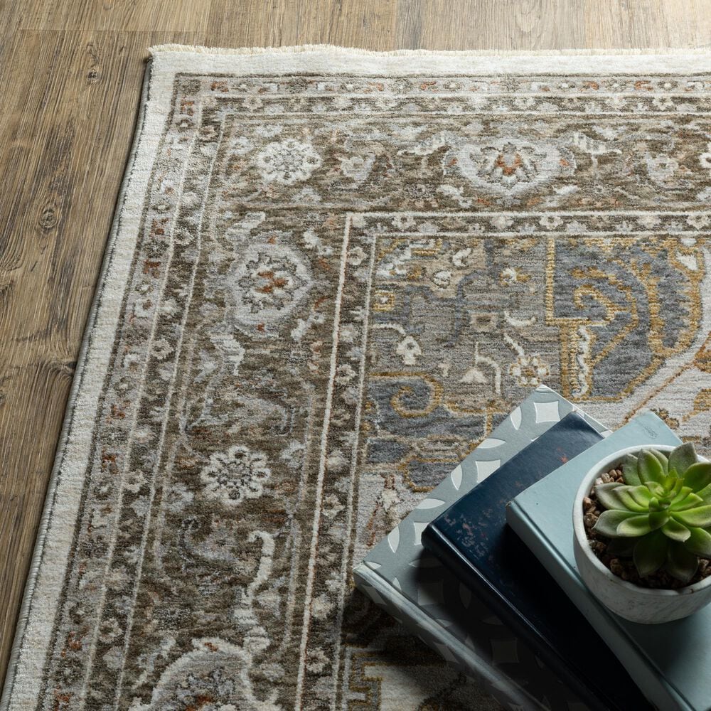 Oriental Weavers Maharaja Sage Green And Grey 7&#39;10&quot; x 10&#39;10&quot; Area Rug, , large