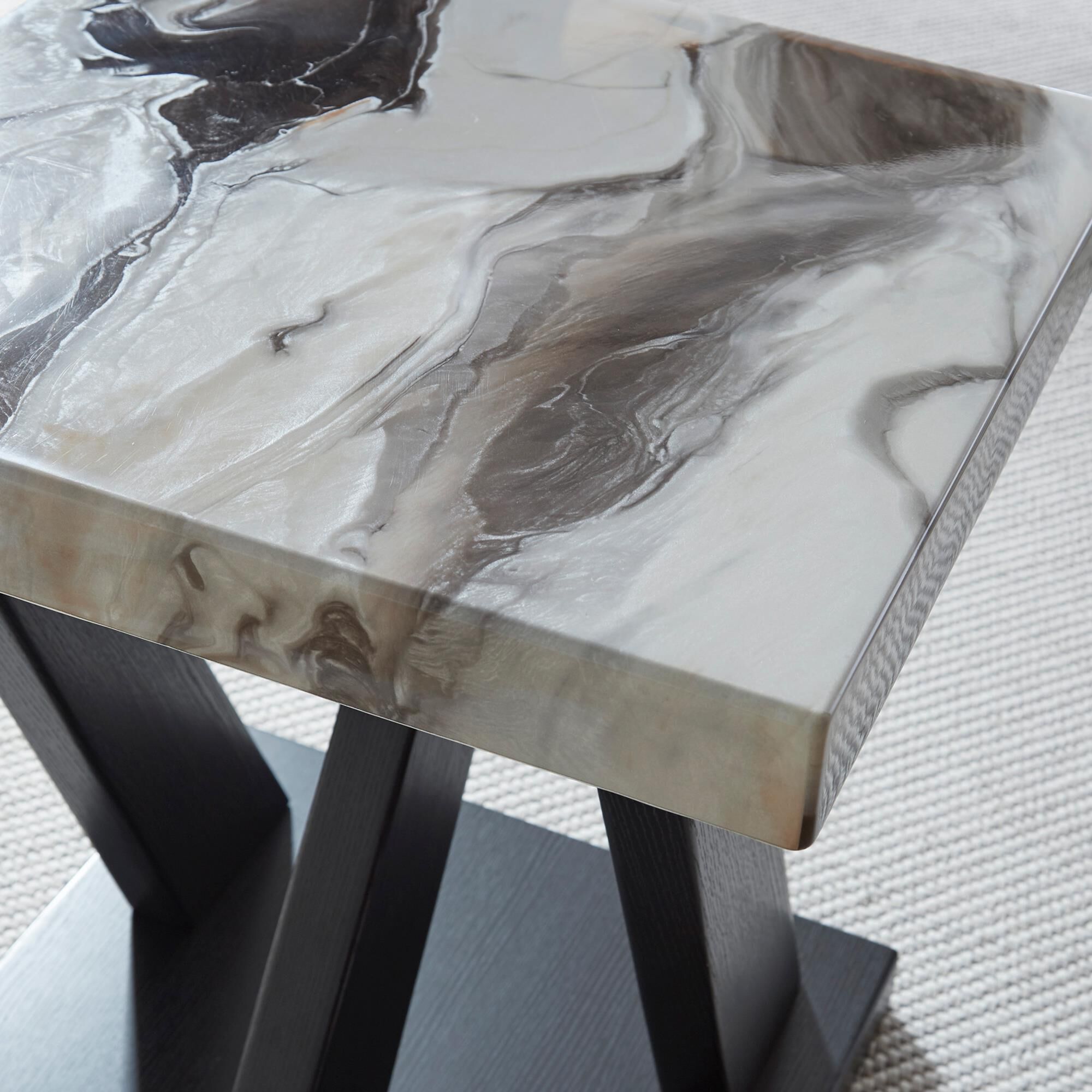 Ashley Cendill 3-Piece Occasional Table Set in Dark Brown, White