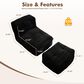 HOMLUX 2-Piece Bean Bag Chair and Ottoman in Black, , large