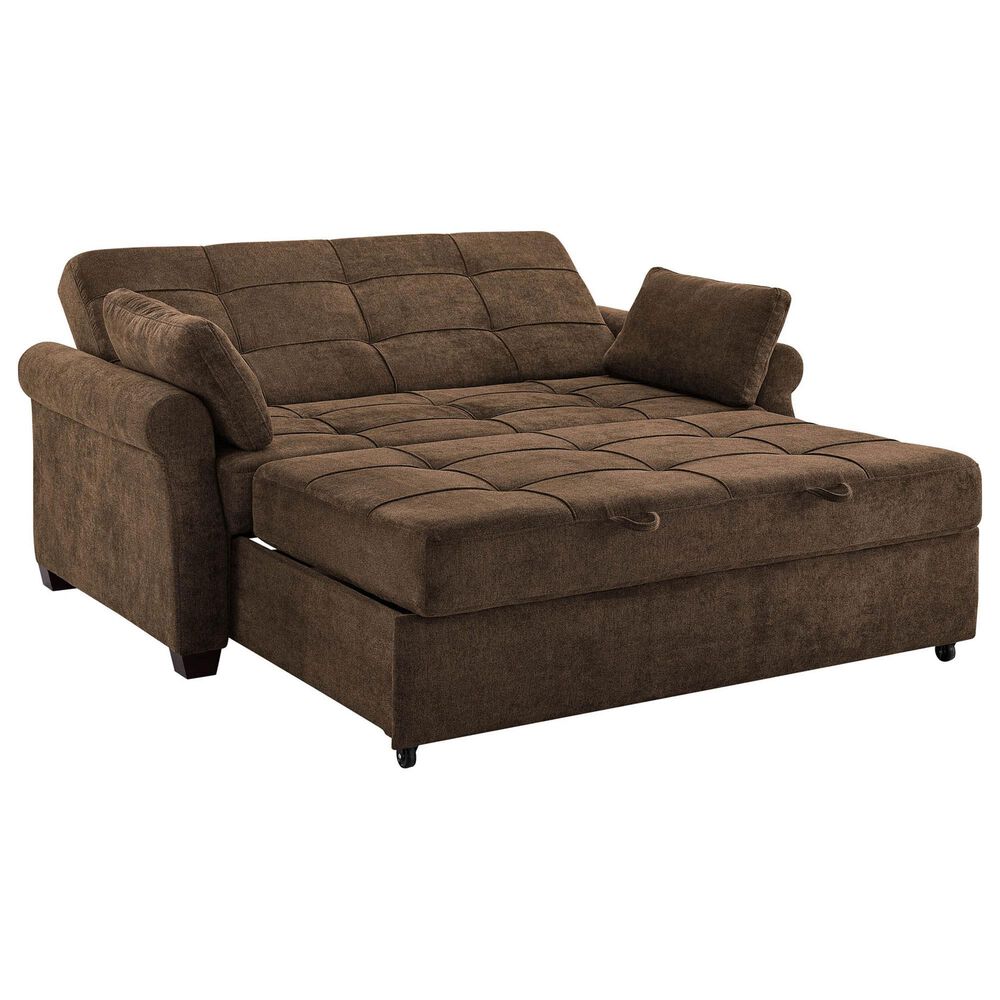 Lifestyle Solutions Hampton Queen Convertible Sofa in Brown, , large