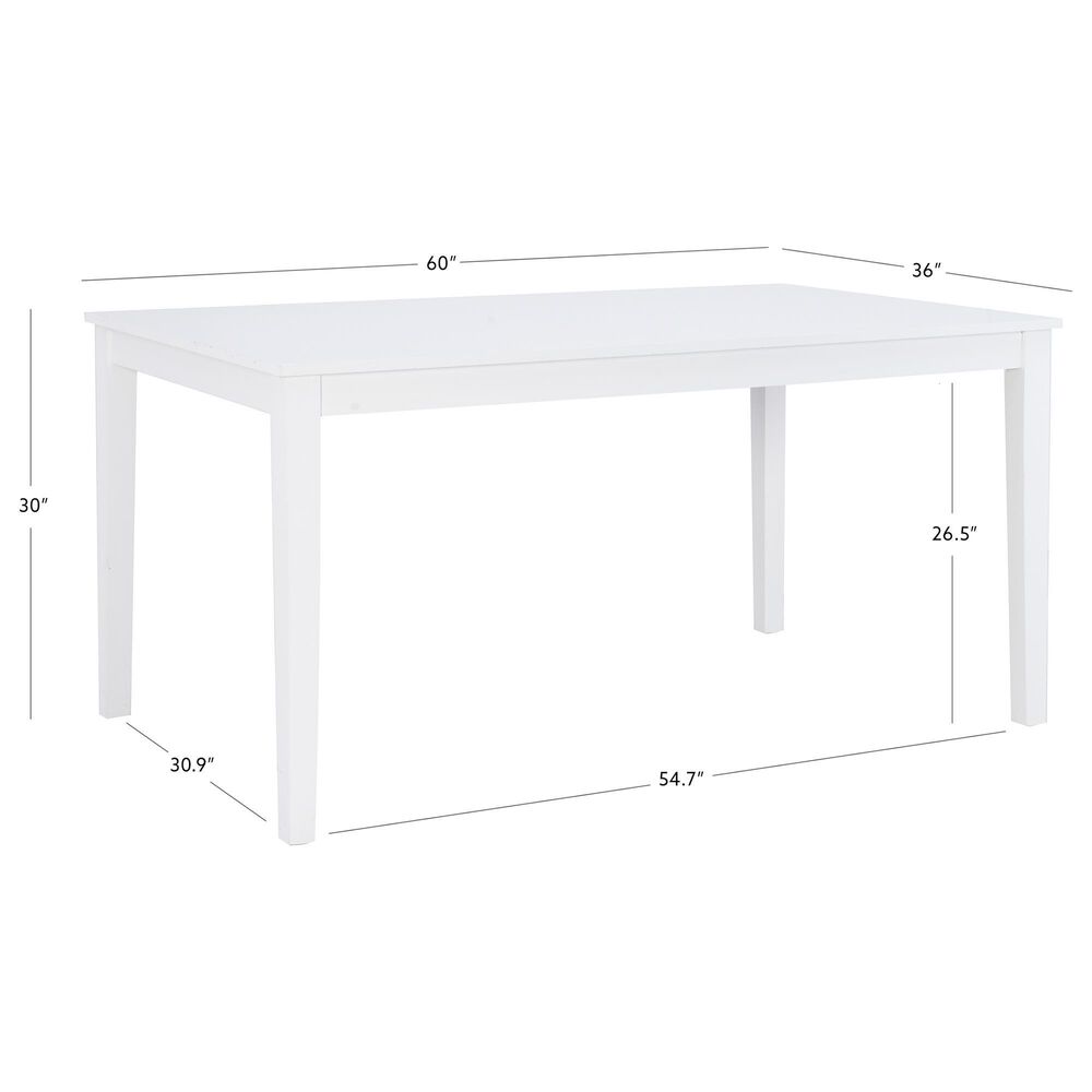Linon Home Decor Maggie Dining Table in White - Table Only, , large