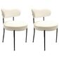 Hearth and Haven Side Chair with White Cushion in Black (Set of 2), , large