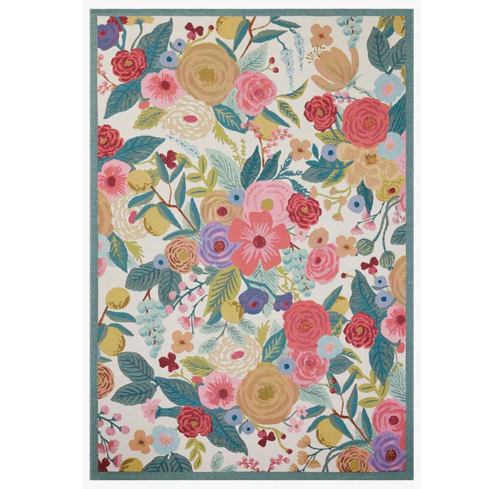Loloi Rifle Paper Co. x Loloi Perennial Rose / Multi 6"-7" x 9"-4" Area Rug, , large