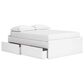 Ashley Onita Full Platform Bed with No Headboard and 2 Side Storage in White, , large
