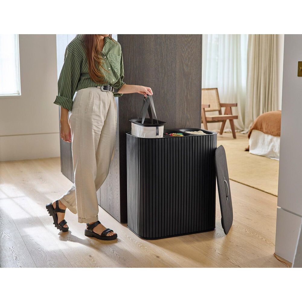 Joseph Joseph Tota Trio Luxe 90L Laundry Separation Basket in Black, , large
