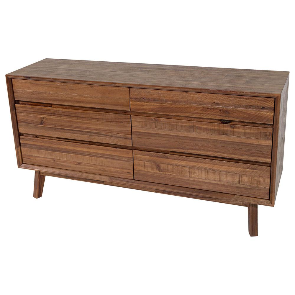 LH Imports Gia 6-Drawer Dresser in Warm Pecan, , large