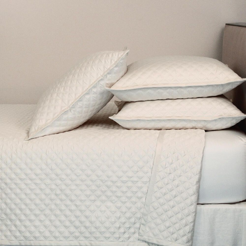 Ann Gish Art of Home 3-Piece Queen Double Diamond Coverlet Set in Ivory, , large