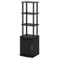 HOMLUX 3-Tier Standing Bookshelf with Storage Cabinet in Blackwood and Black, , large