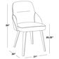 LumiSource York Side Chair with White Faux Leather Cushion in Whitewashed (Set of 2), , large