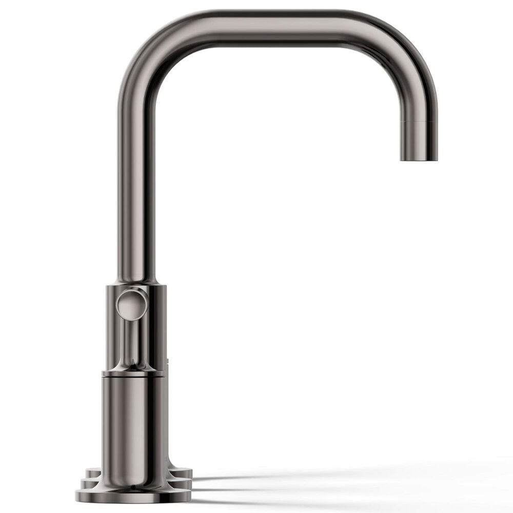 Kohler Purist Widespread Bathroom Sink Faucet with Lever Handles and High Gooseneck Spout in Vibrant Titanium, , large