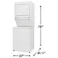 Frigidaire 3.9 Cu Ft Washer and 5.5 Cu Ft Dryer Electric Stacked Laundry in White, , large
