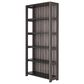 Furniture of America Moyer 5 Shelves Bookcase in Black and Gray, , large