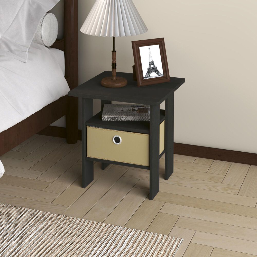 HOMLUX 1-Drawer End Table in Espresso, , large