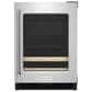 KitchenAid 24" Beverage Center with Right Hinge, Wood-Front Racks in Black and Stainless Steel, , large