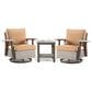 Sunwell Garden 3-Piece Patio Chat Set in Tan, , large