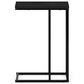 HOMLUX C Shaped Side Table in Americano and Black, , large