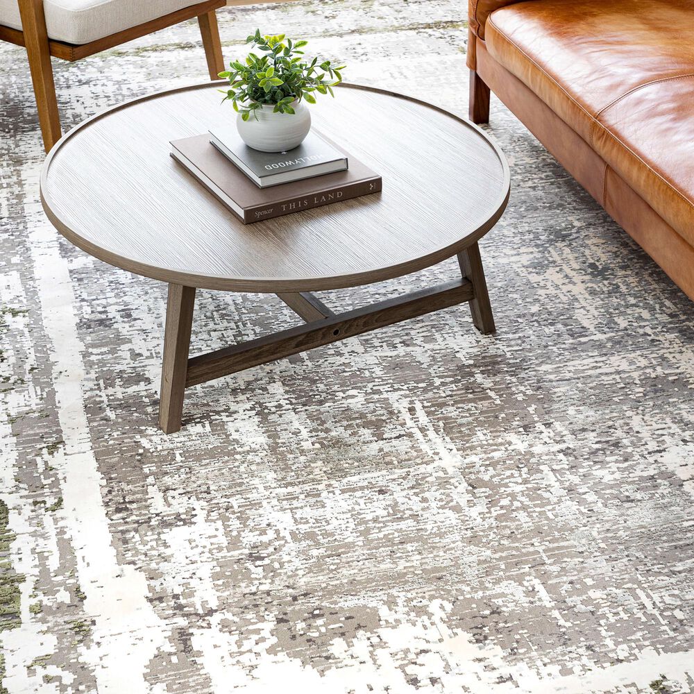 Karastan Tryst Mersi 12&#39; x 15&#39; Gray and Green Area Rug, , large