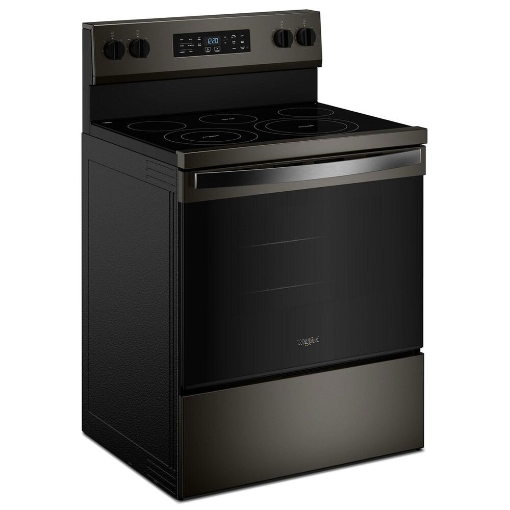 Whirlpool 5.3 Cu. Ft. Electric Range with Air Cooking Technology in Black-on-Stainless, , large