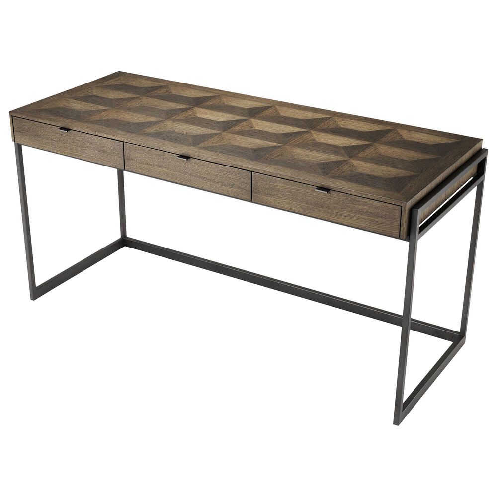 Eichholtz Gregorio Writing Desk in Bronze and Oak, , large