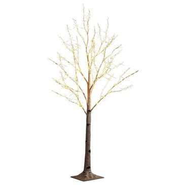 HOMLUX 48" Birch Tree with 200 LED Lights in White, , large