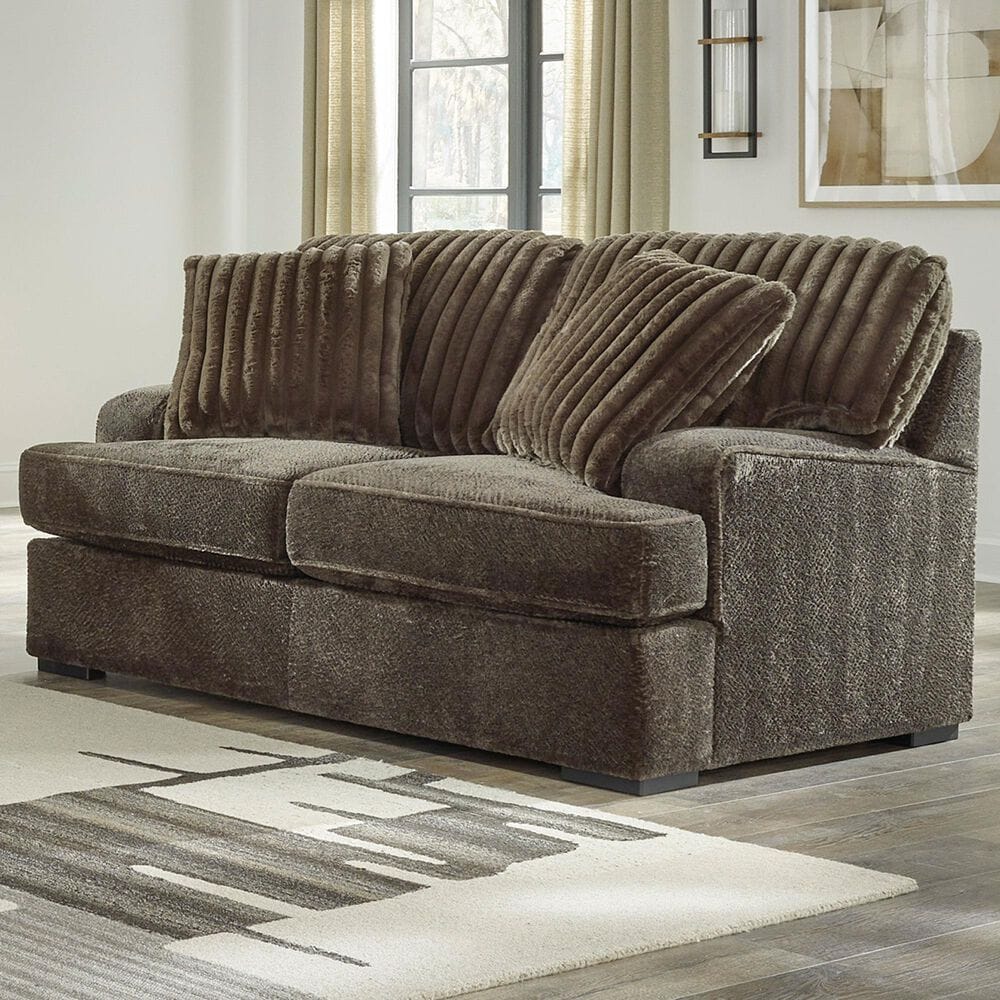 Ashley Aylesworth Stationary Loveseat in Chocolate, , large