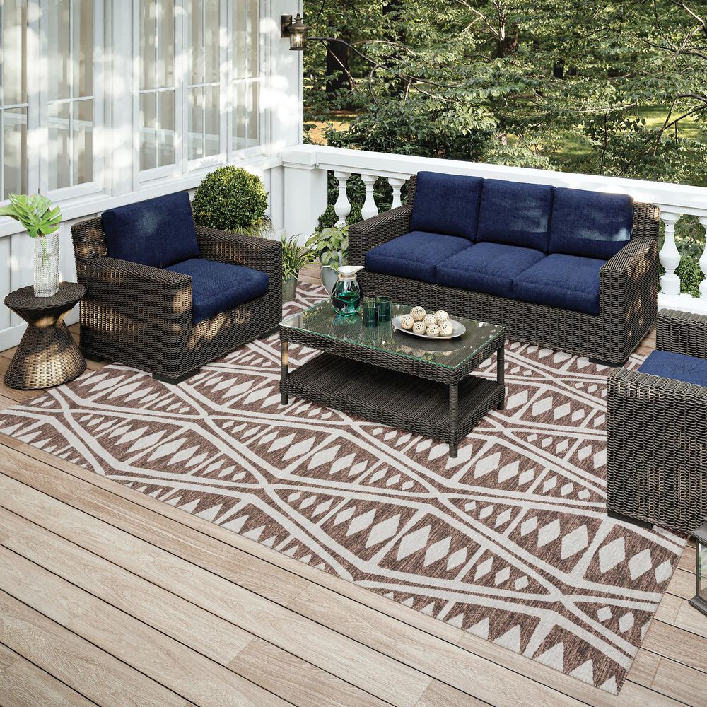 Dalyn Rug Company Sedona 6&#39; x 9&#39; Coffee Indoor/Outdoor Area Rug, , large