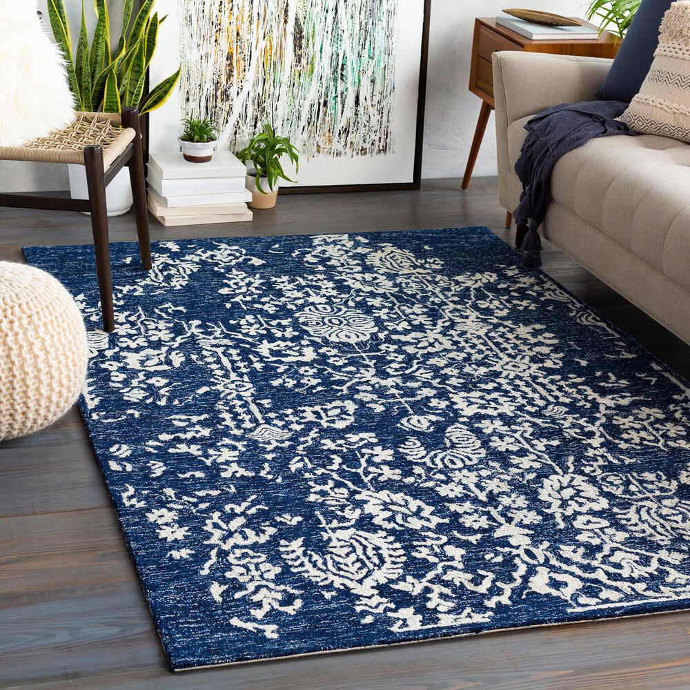 Surya Granada GND-2311 8&#39; x 10&#39; Dark Blue, Denim and Ivory Area Rug, , large