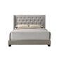 The Monday Company King Upholstered Wingback and Button Tufted Bed in Soft Putty Linen, , large