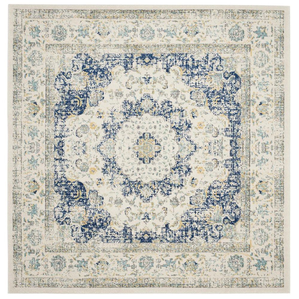 Safavieh Evoke EVK220C-5SQ 5"1" Square Ivory/Blue Area Rug, , large