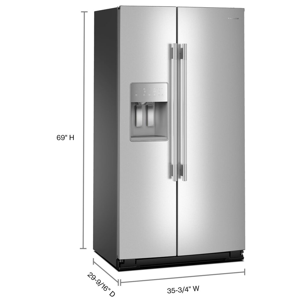 KitchenAid 20.85 Cu. Ft. Side-by-Side Refrigerator in Fingerprint Resistant Stainless Steel, , large