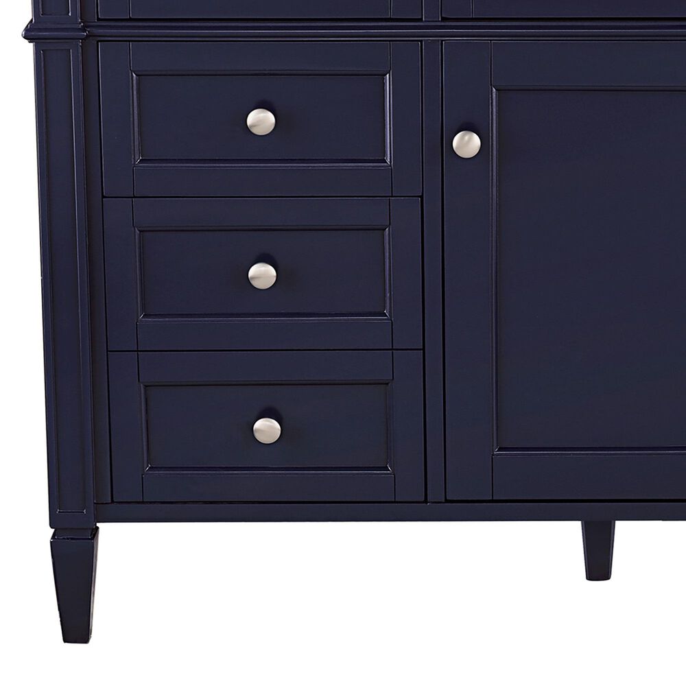 James Martin Vanities Brittany 48&quot; Single Bathroom Vanity in Victory Blue with 3 cm Charcoal Soapstone Quartz Top and Rectangle Sink, , large