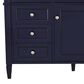 James Martin Vanities Brittany 48" Single Bathroom Vanity in Victory Blue with 3 cm Charcoal Soapstone Quartz Top and Rectangle Sink, , large