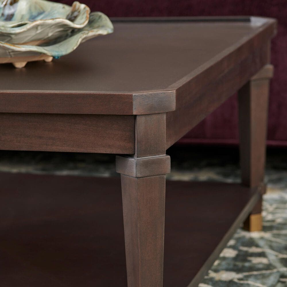 Slatehouse Carrington Cocktail Table in Dark Brown and Antique Gold, , large