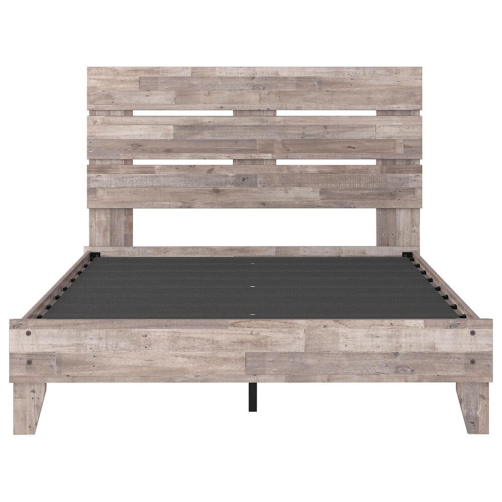 Ashley Neilsville Queen Panel Platform Bed in Whitewash, , large