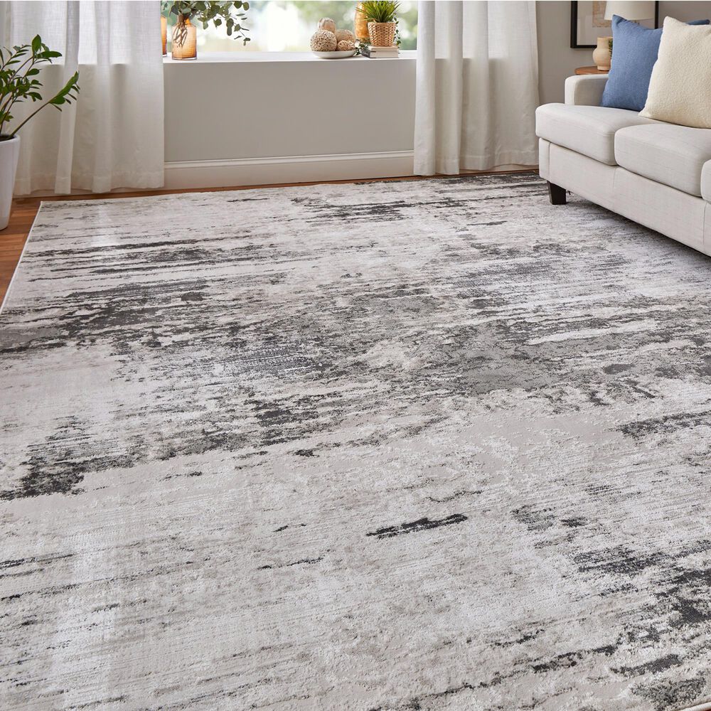 Feizy Prasad 10&#39; x 13&#39;2&quot; Ivory and Charcoal Area Rug, , large