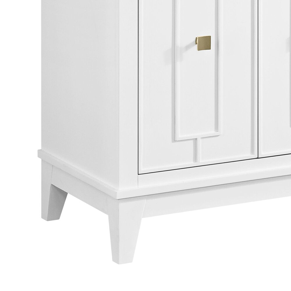 37B Kinsale 30" Single Bathroom Vanity Cabinet in Bright White with White Composite Stone Top and Backsplash, , large