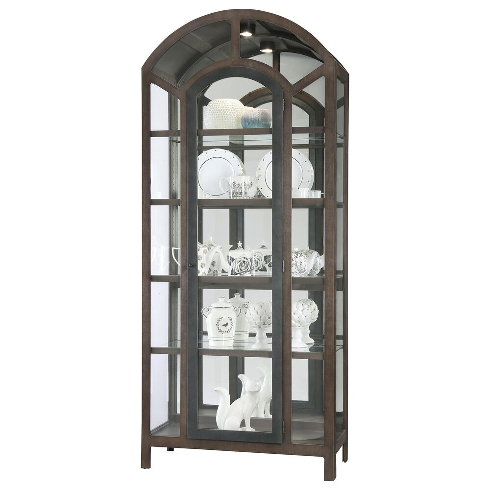 Howard Miller Reeko II Curio Cabinet in Aged Auburn, , large