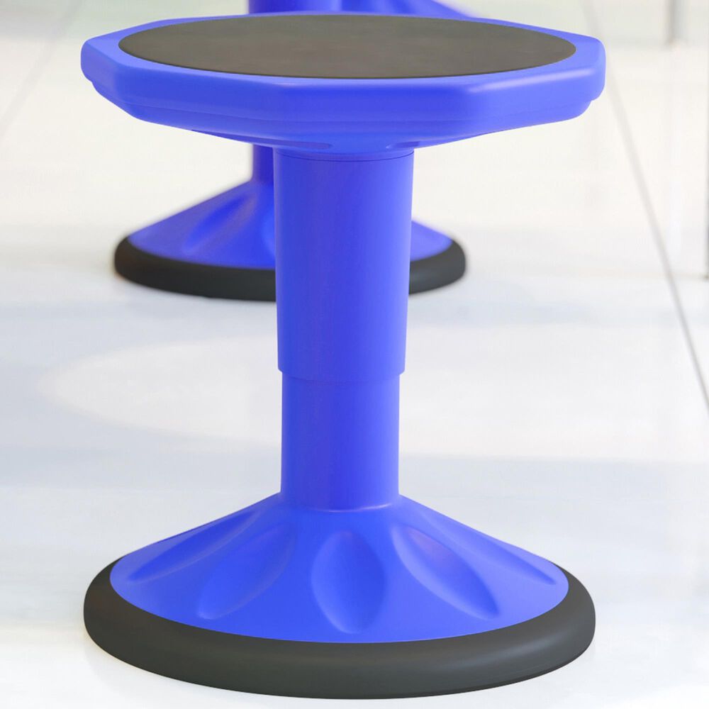 Flash Furniture Carter Kids Adjustable Stool in Blue and Black NFM