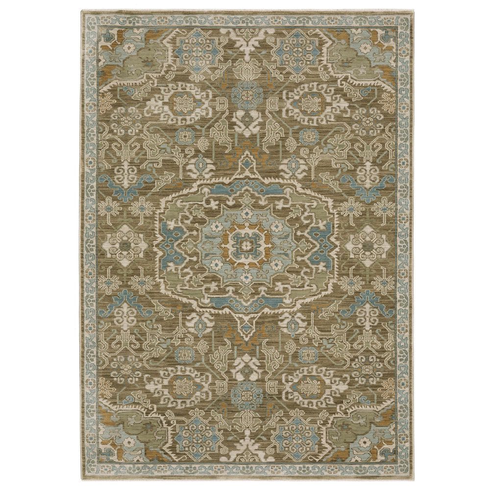 Oriental Weavers Maeve MAE13 Brown and Blue 2"3" x 7"6" Runner, , large