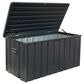 Hearth and Haven 100-Gallon Outdoor Storage Deck Box with Double-Layer Structure Lid in Dark Gray, , large