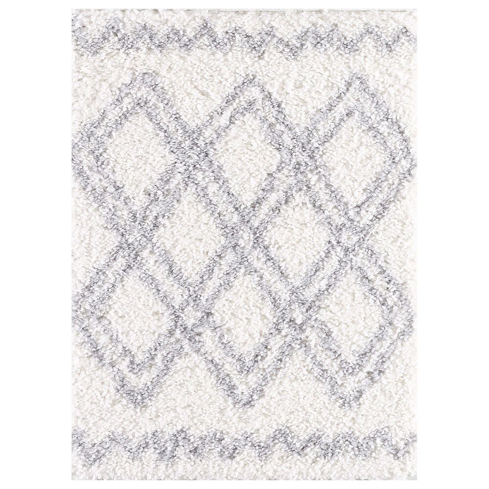 Central Oriental Prince Light Zakie 8655.253 6'7" x 9'2" Grey and Cream Area Rug, , large
